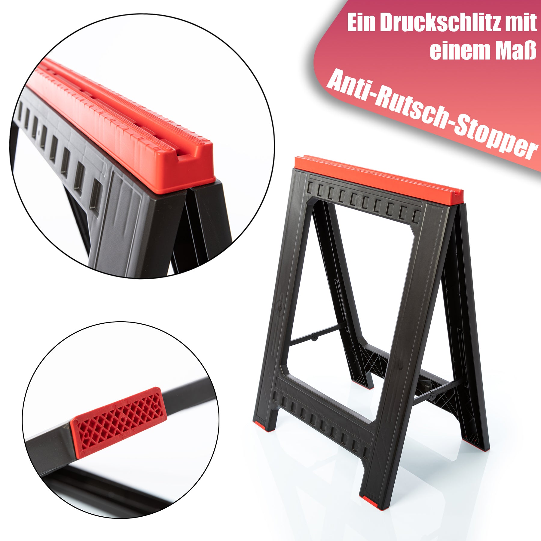 BigDean Unterstellbock klappbar 175kg Sägebock Kunststoff