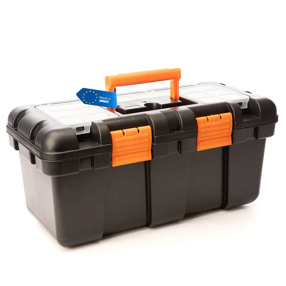 BigDean Werkzeugkoffer leer 51x25x23cm Koffer Kunststoff orange