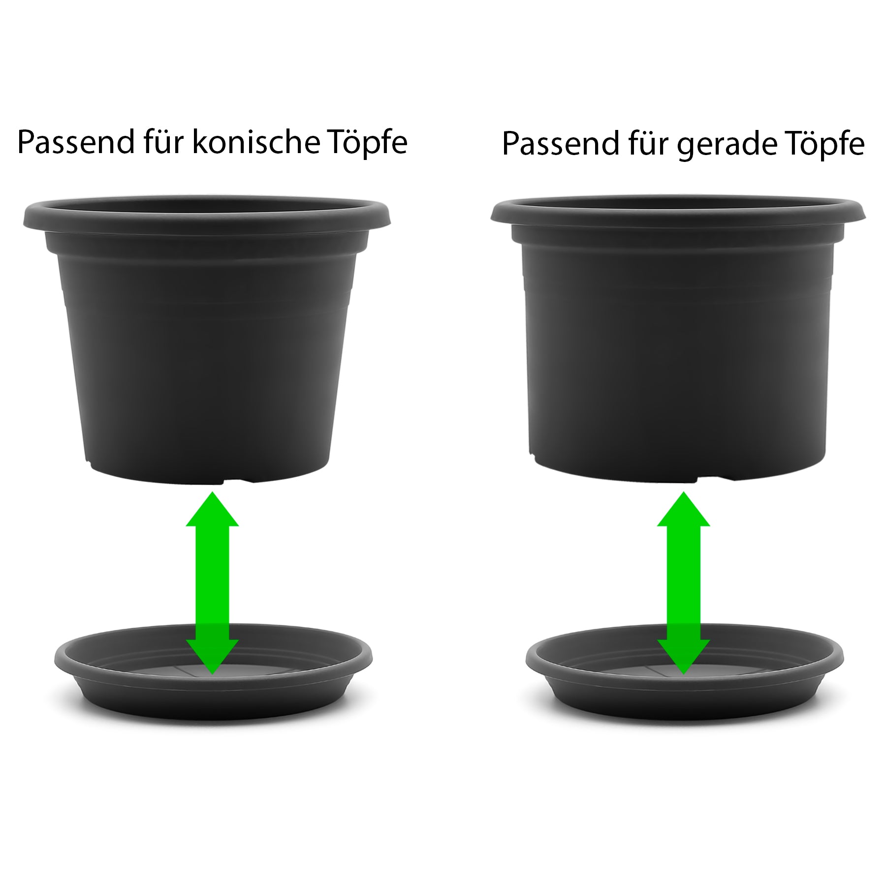 BigDean Untersetzer Ø29,5 cm Anthrazit 10 Stück