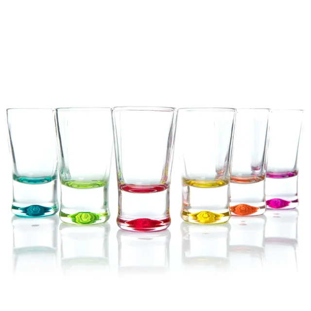 BigDean Schnapsgläser 2 cl farbig 12 Stück Shotgläser