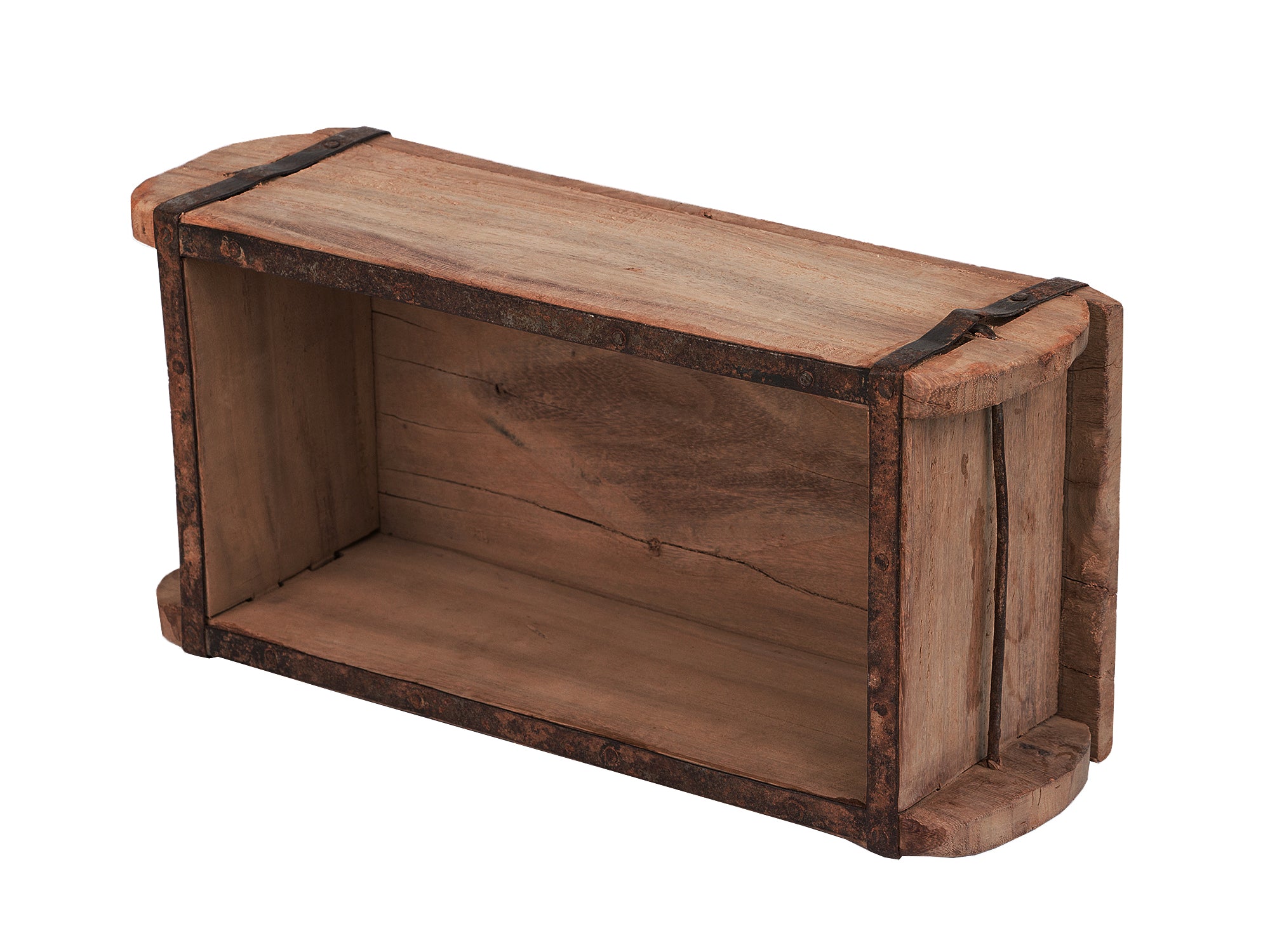 BigDean Ziegelform 32x15x10cm Vintage Holzkiste Unikat