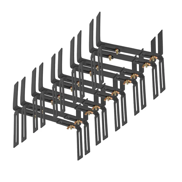 BigDean Garten Blumenkastenhalter H-Form Anthrazit 10 Stück