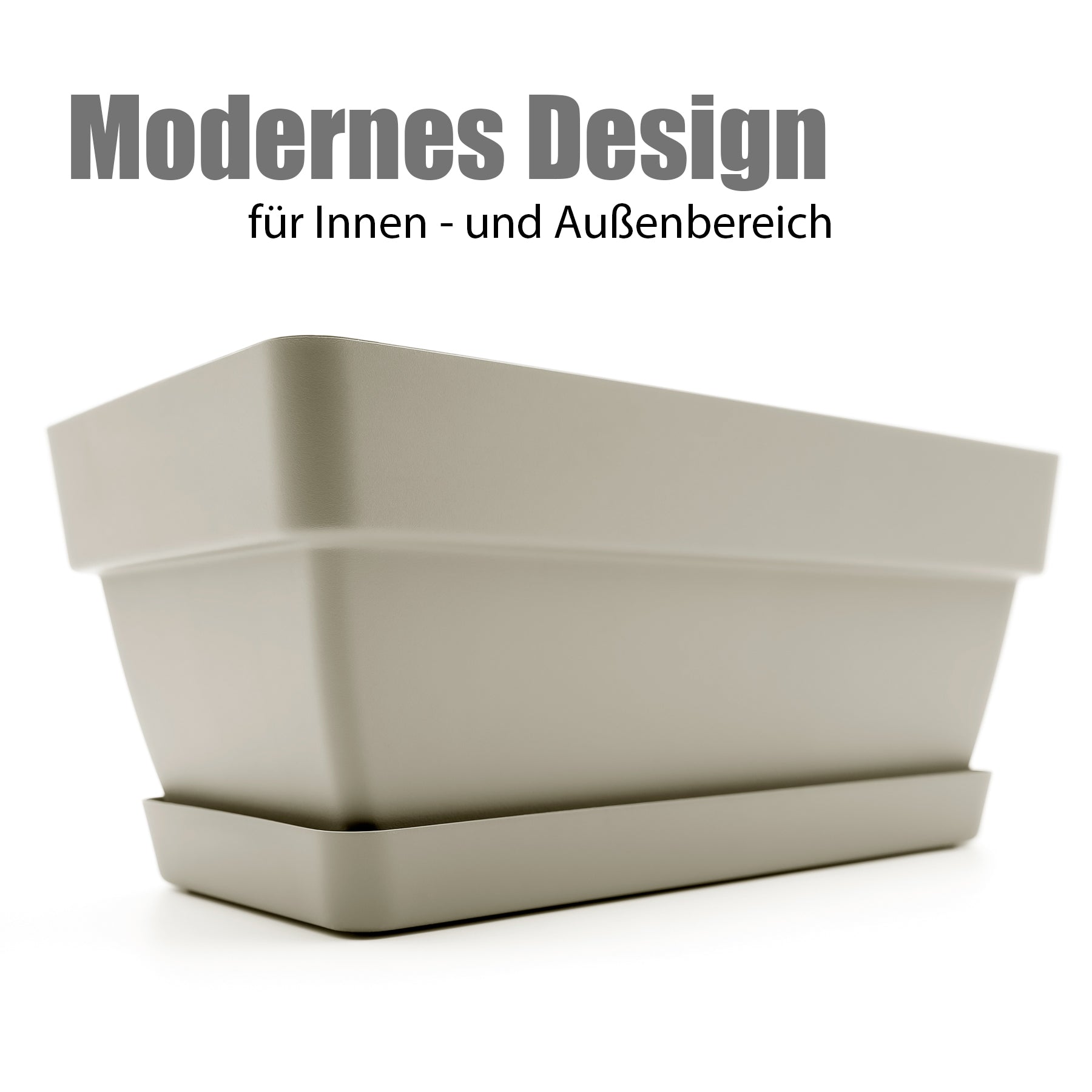 BigDean Garten Balkonkasten 40cm Mokka 3er Kunststoff