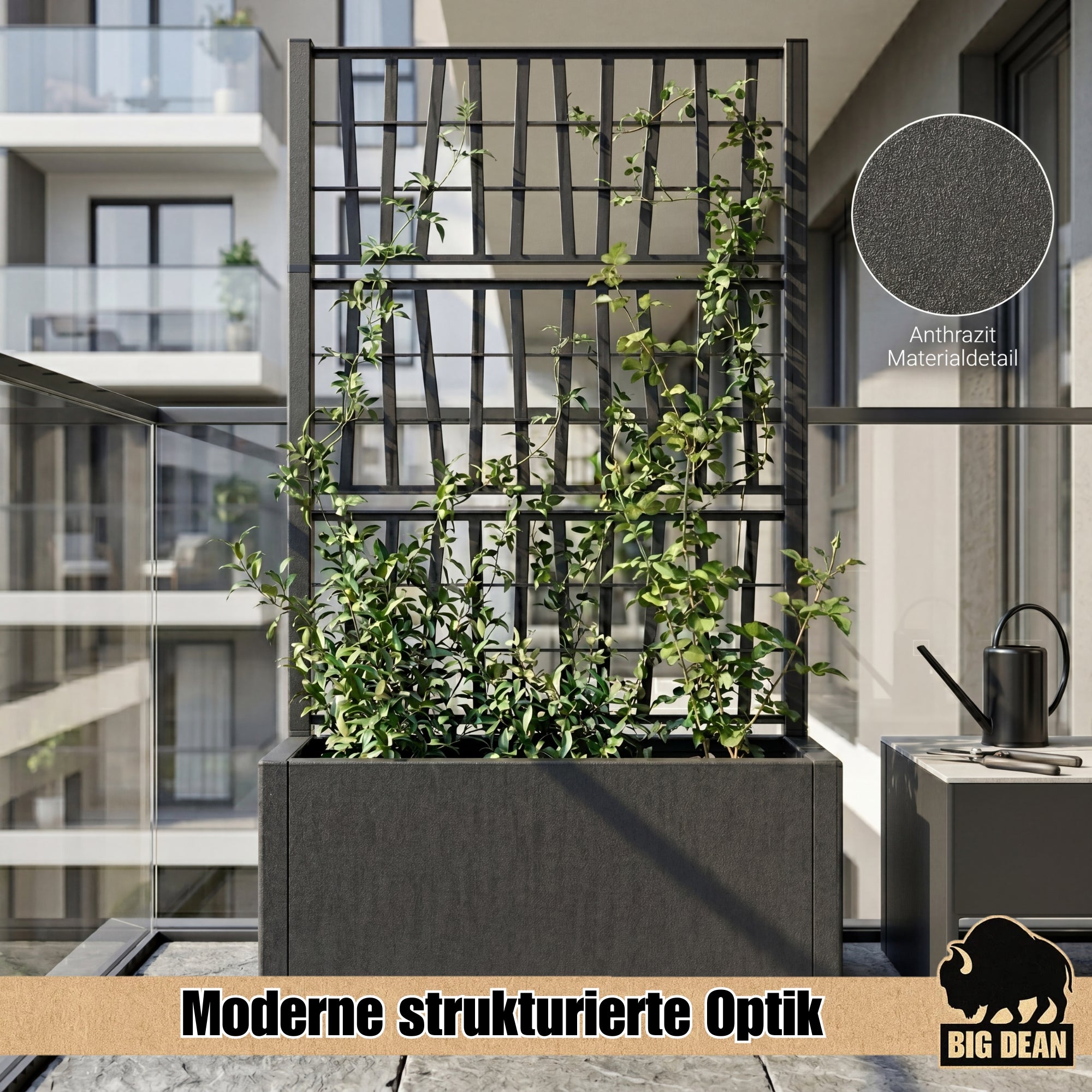 BigDean Garten & Außenbereich 2x Blumenkasten Rankgitter 80 cm