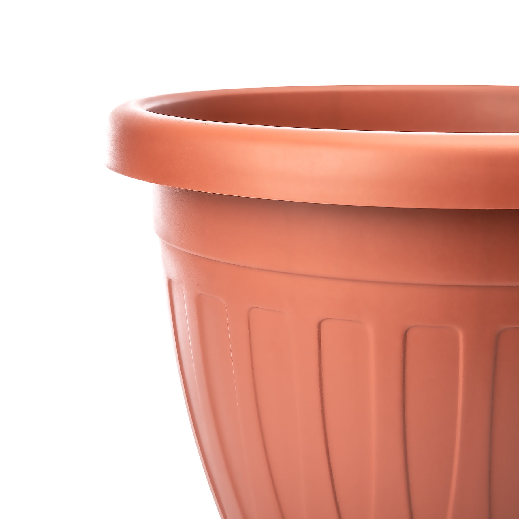 BigDean Garten Blumentopf 33x25 cm Terracotta 6er Set Untersetzer