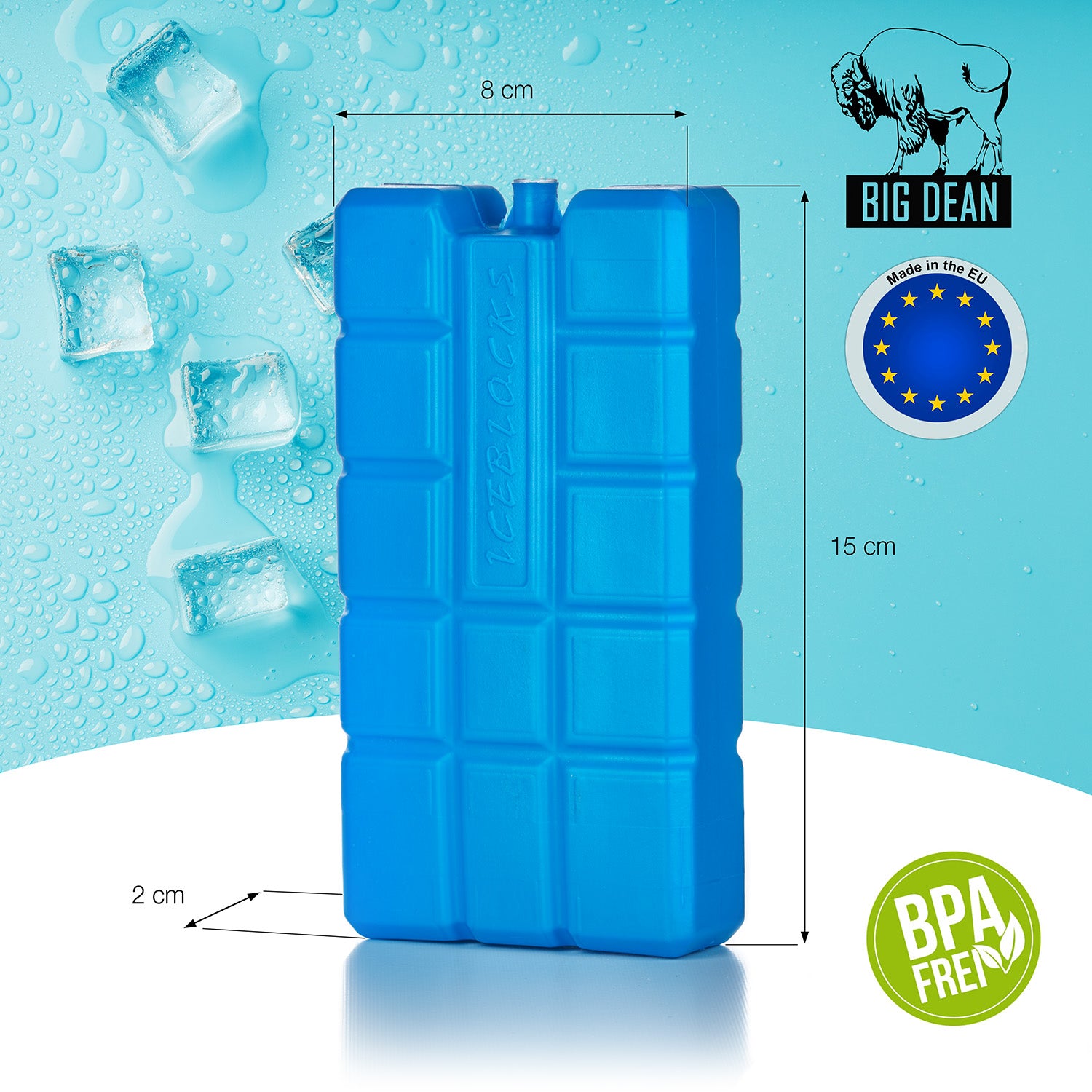 BigDean Kühlakkus 200 ml 10er Set blau 12 h Kühlung