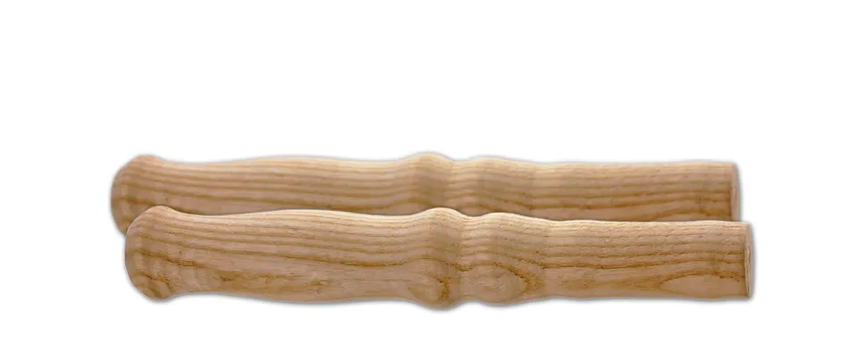 BigDean Holzgriffe Schubkarre 2er-Set 23,5 cm Holz