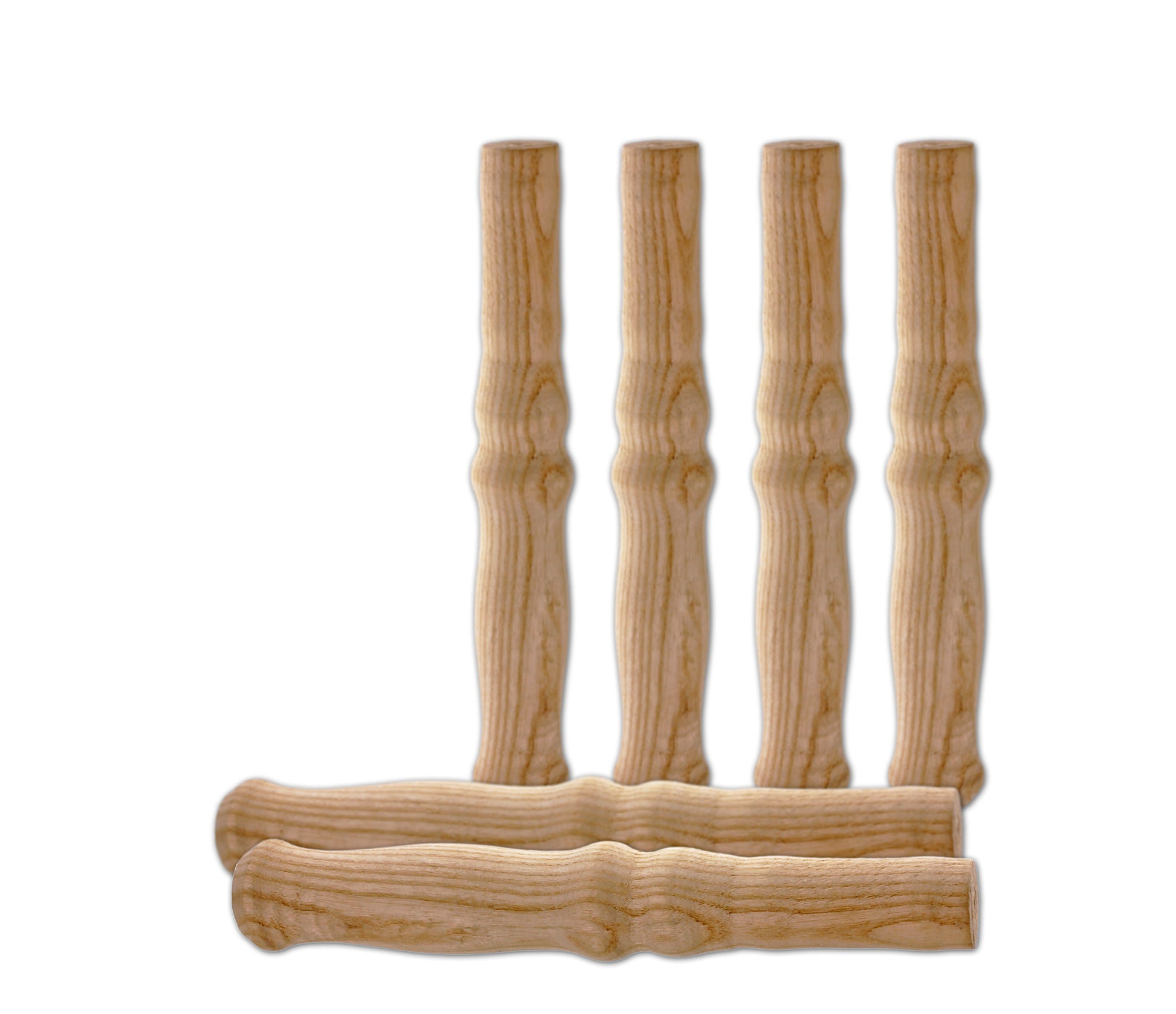 BigDean Holzgriffe XXL 23,5 cm 6 Stück Schubkarre Griff