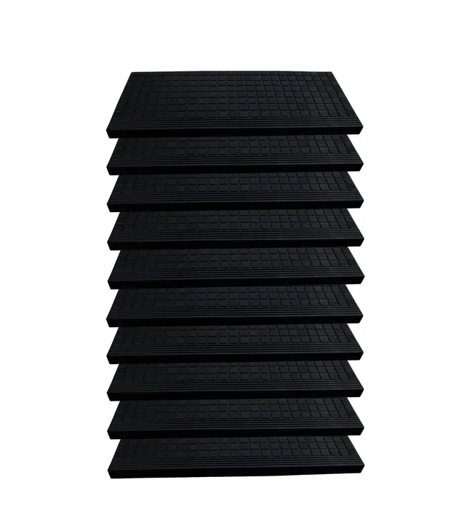 BigDean Stufenmatte Gummi 65x26cm 10 Stück rutschfest