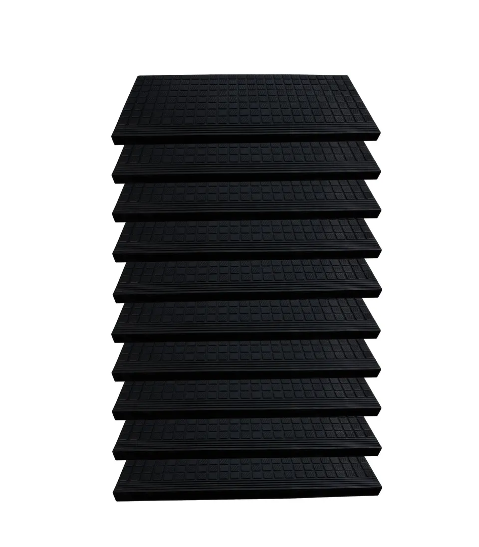 BigDean Stufenmatte Gummi 65x26cm 10 Stück rutschfest