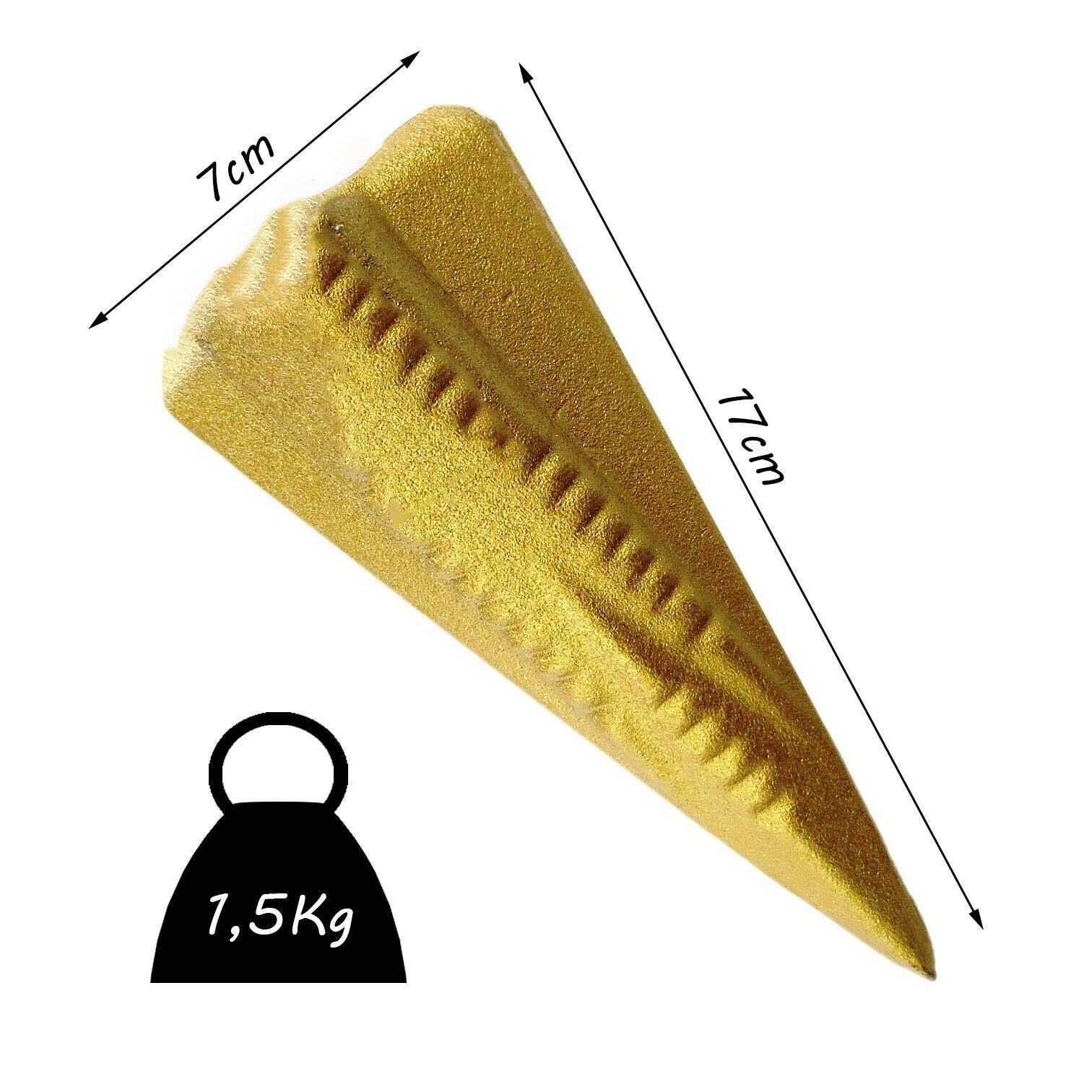 BigDean Holz-Spaltgranate 17cm Spaltkeil Stahl 2 Stück