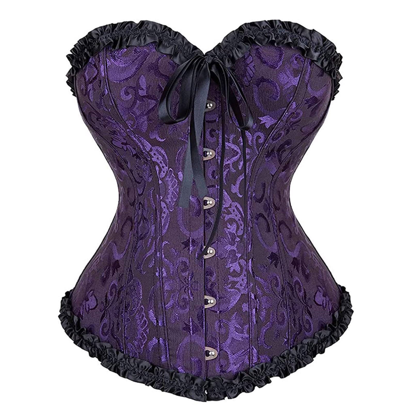 Luadnysin Tops Korsett Damen Bustier Blau Vollbrust