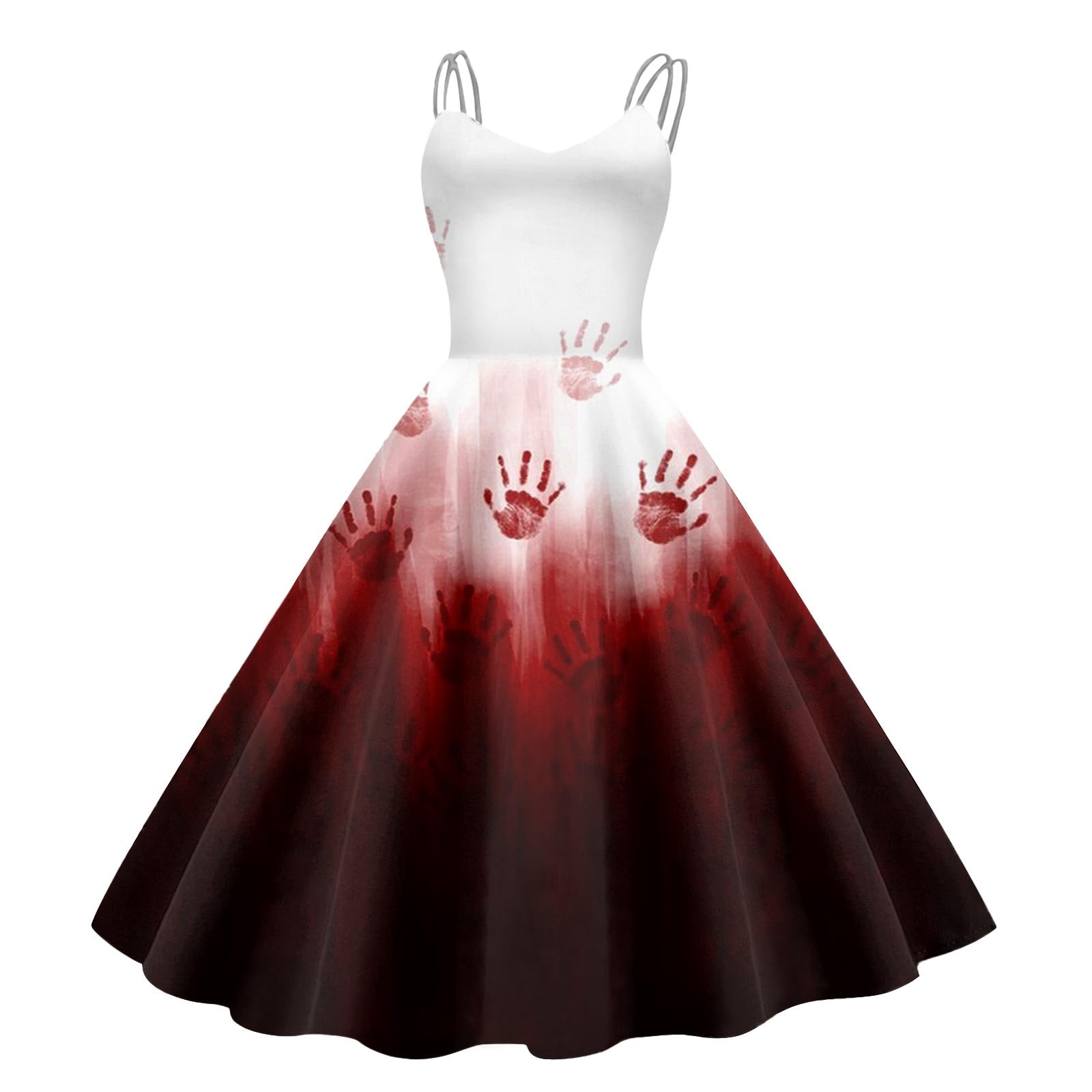 Luadnysin Halloween Kostüm Kleid A015 Black blutig