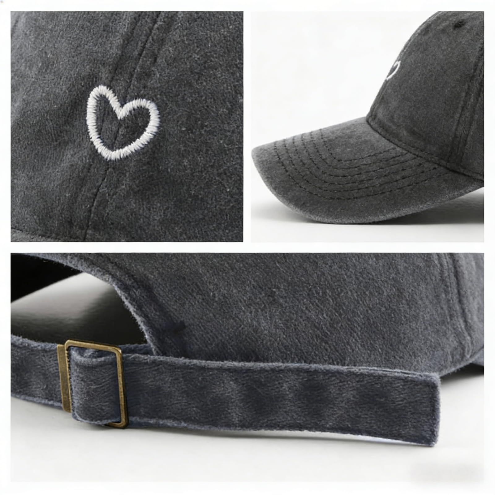 Luadnysin Caps Basecap Schwarz Baumwolle Sonnenschutz