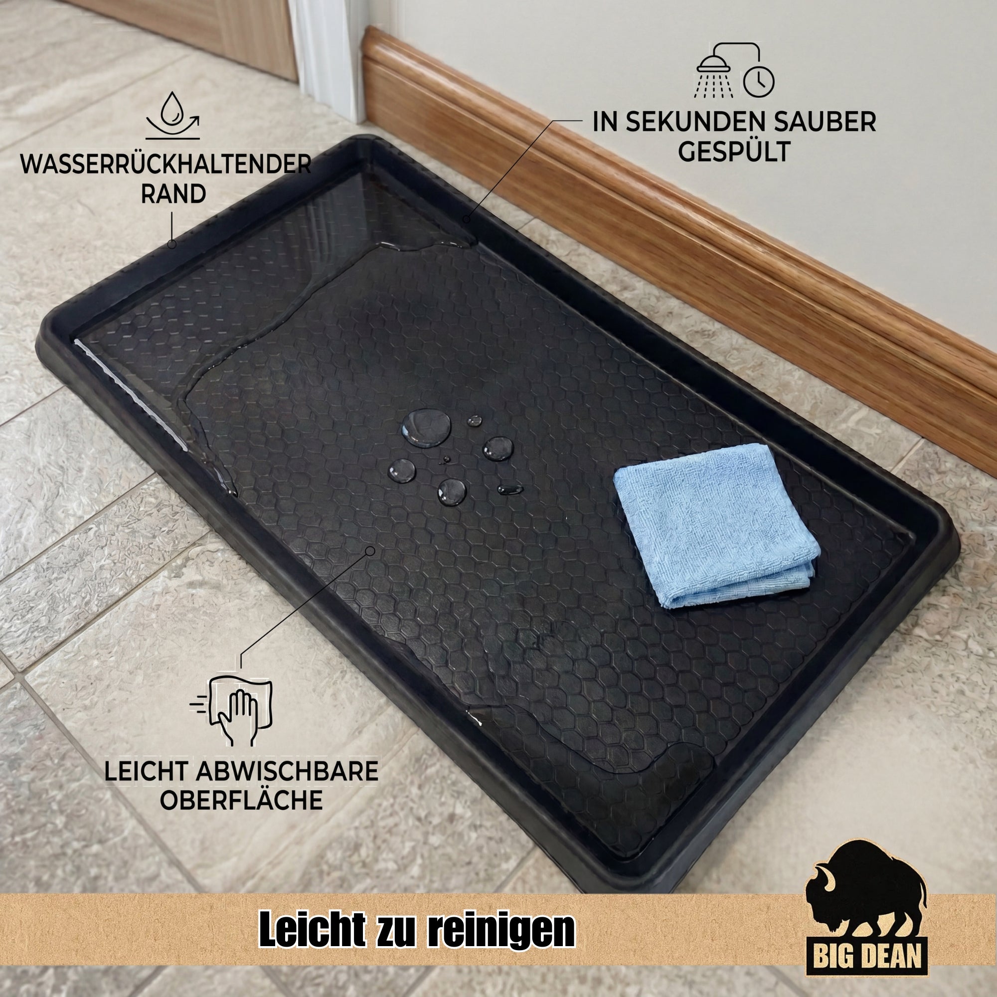 BigDean Haushalt & Alltag Schuhabtropfschale 92x52 cm 2er XXL