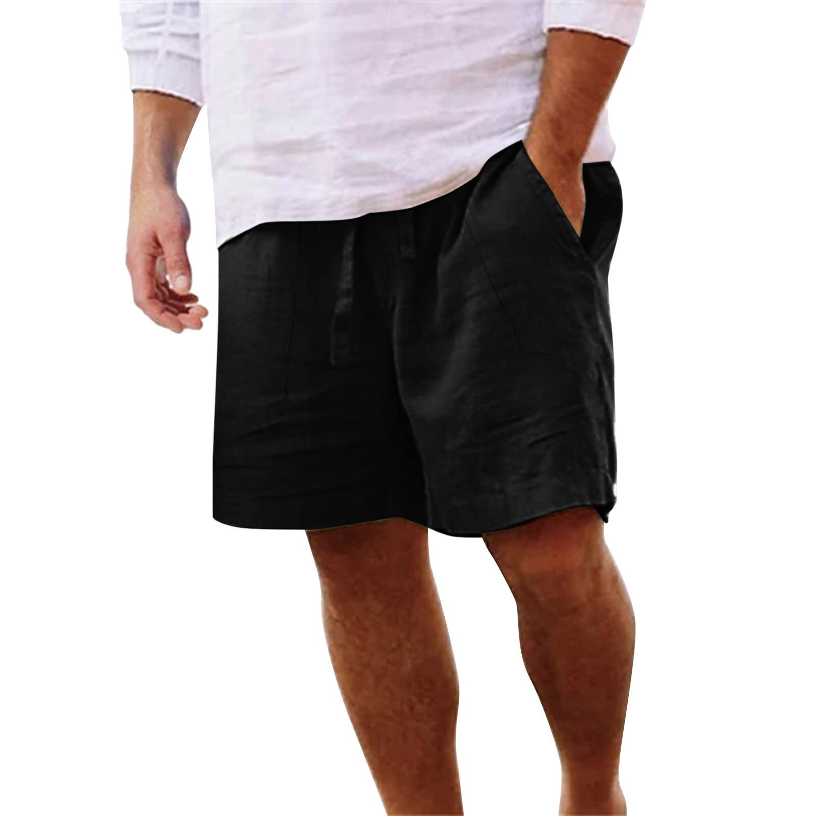 Luadnysin Shorts Herren Leinen Navy Sommer