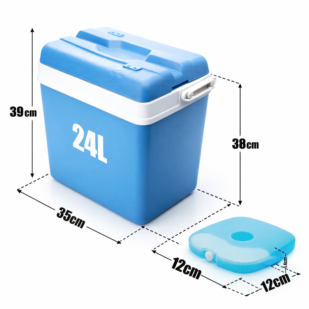 BigDean Kühlbox 24L Blau-Weiß Set mit 6 Kühlakkus
