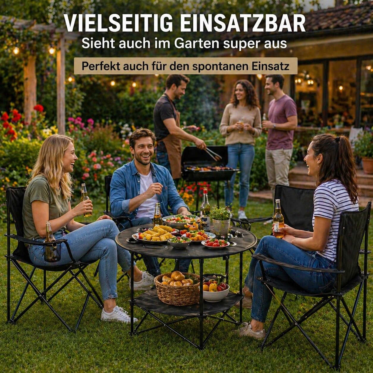 BigDean Garten & Außenbereich Camping Set 5-tlg klappbar