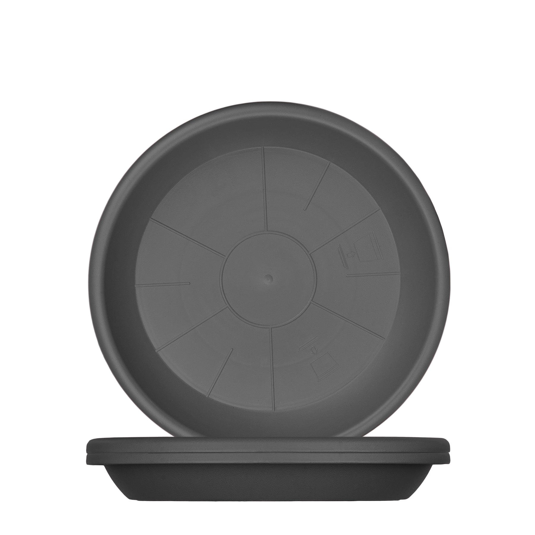 BigDean Garten Blumentopf Untersetzer 39cm Anthrazit 3er Set