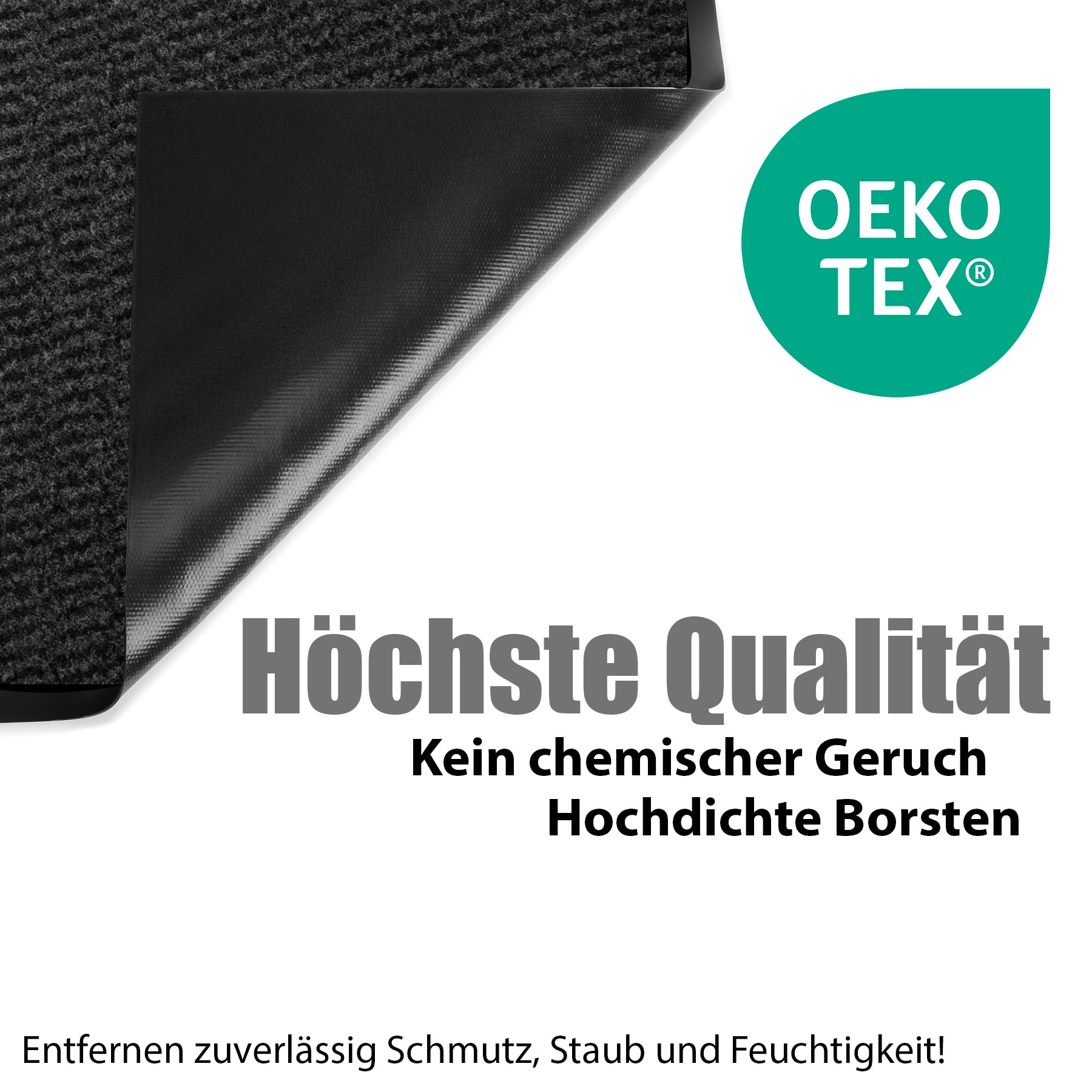 BigDean Schmutzfangmatte 90x150 Anthrazit rutschfest XXL