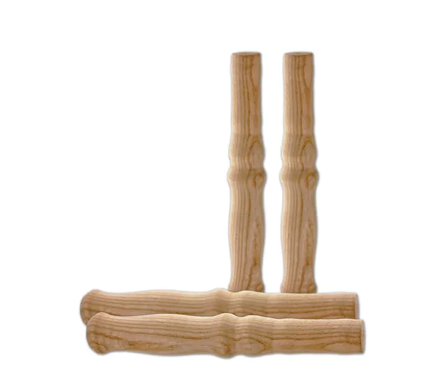 BigDean Garten Holzgriffe Schubkarre 23,5 cm 4 Stück Universal Holz