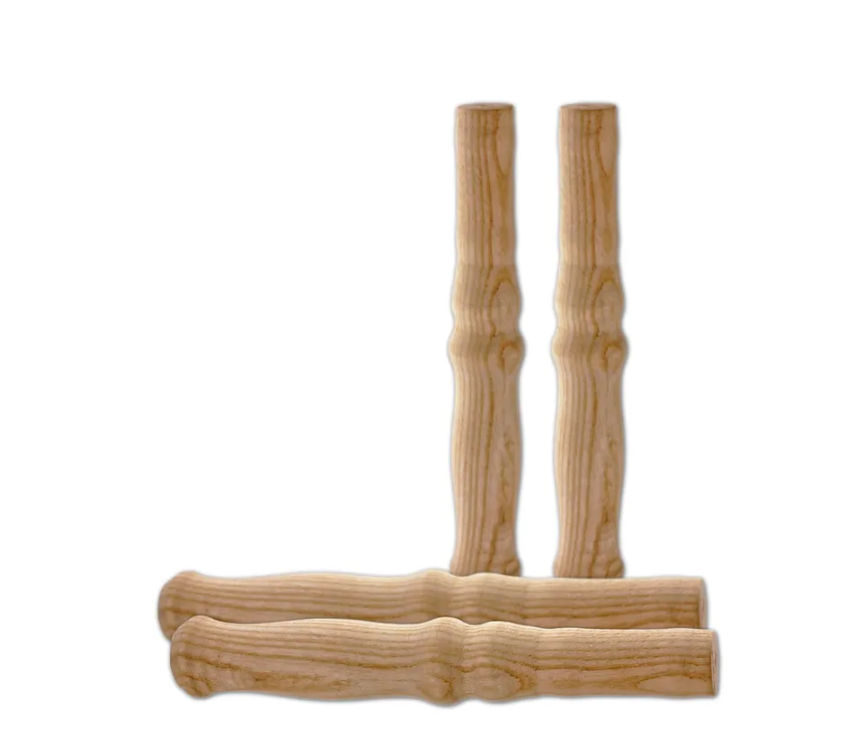 BigDean Garten Holzgriffe Schubkarre 23,5 cm 4 Stück Universal Holz