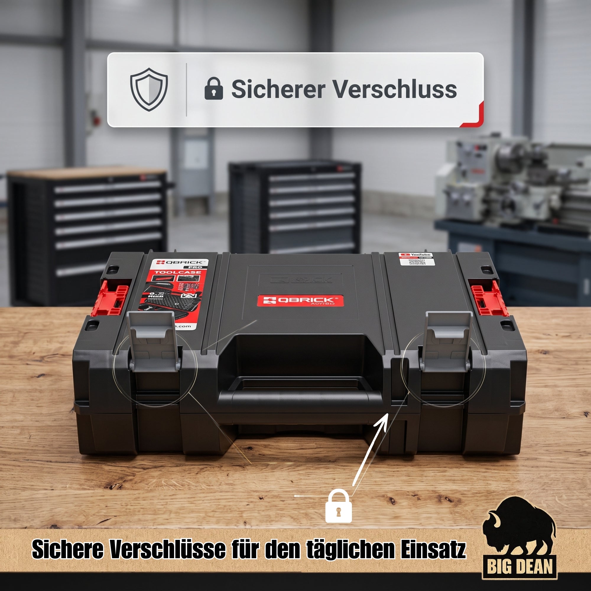 BigDean Qbrick System Pro Maschinenkoffer mit Polsterung