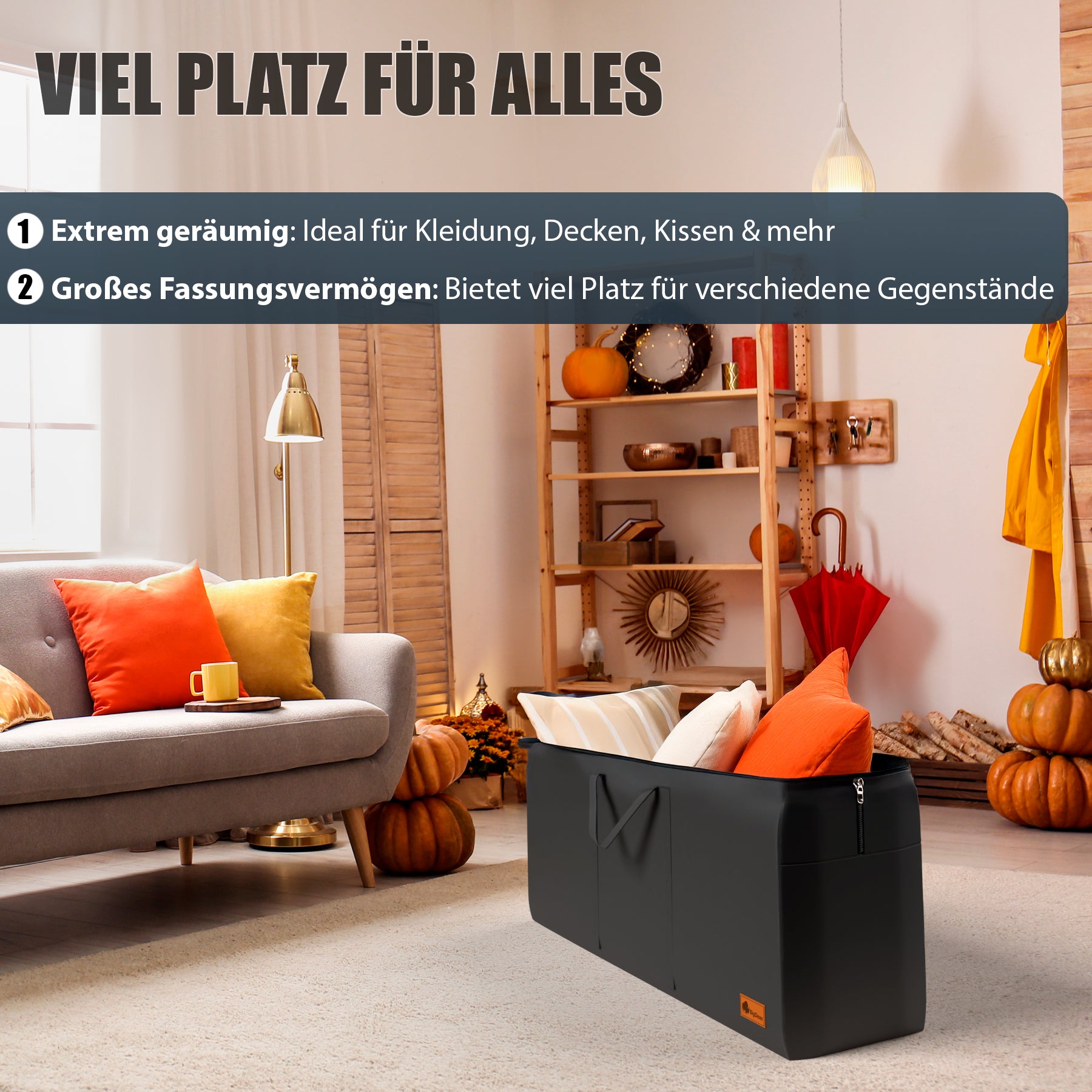 BigDean Aufbewahrungstasche 190L 2 Stück 100x55x35 cm