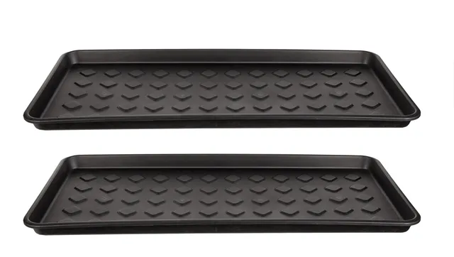 BigDean Haushalt Schuhabtropfschale 71,5 cm 2er Schwarz