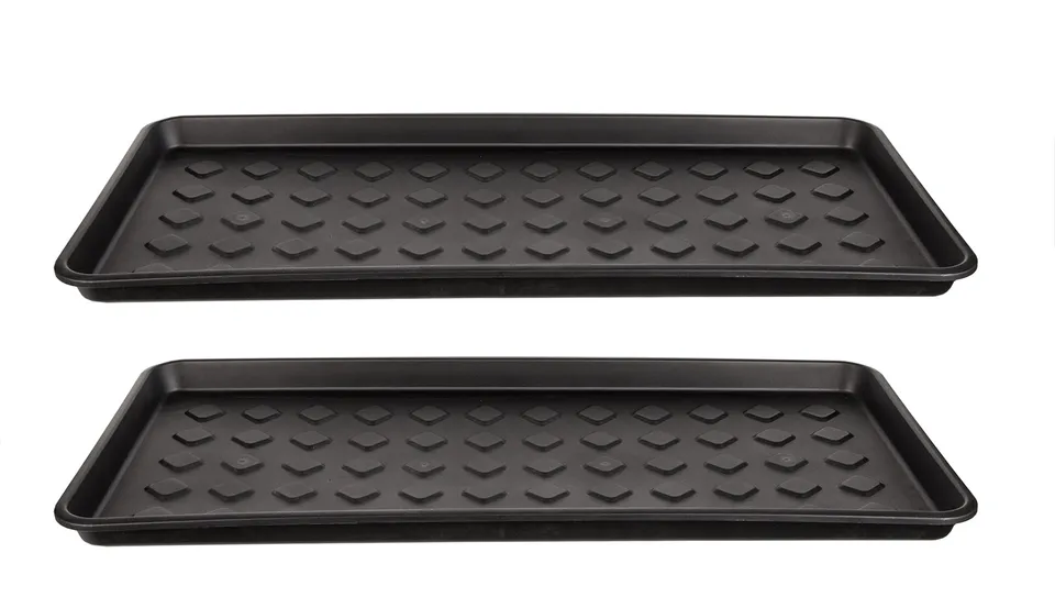 BigDean Haushalt Schuhabtropfschale 71,5 cm 2er Schwarz