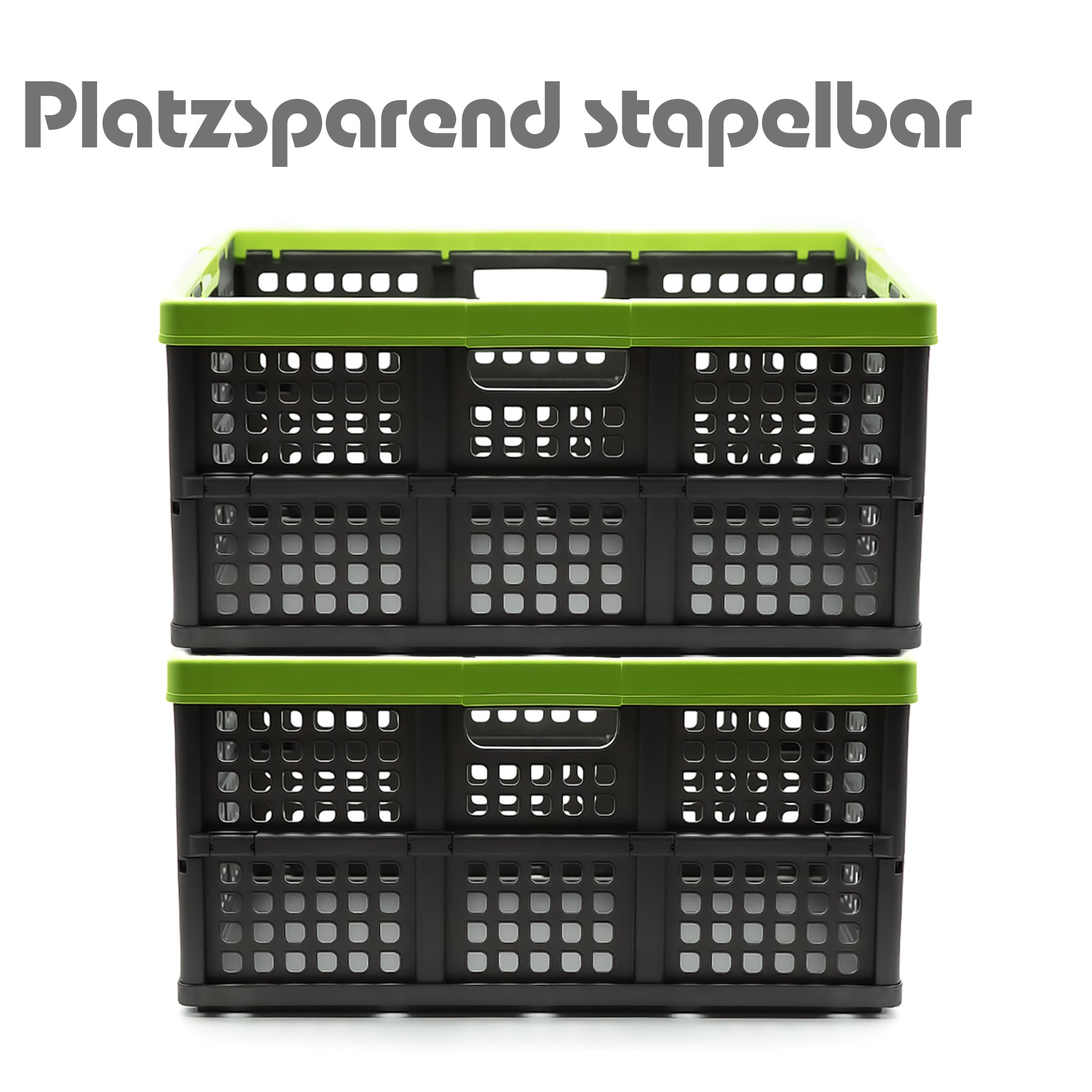BigDean Klappbox faltbar anthrazit Einkaufskorb stabil