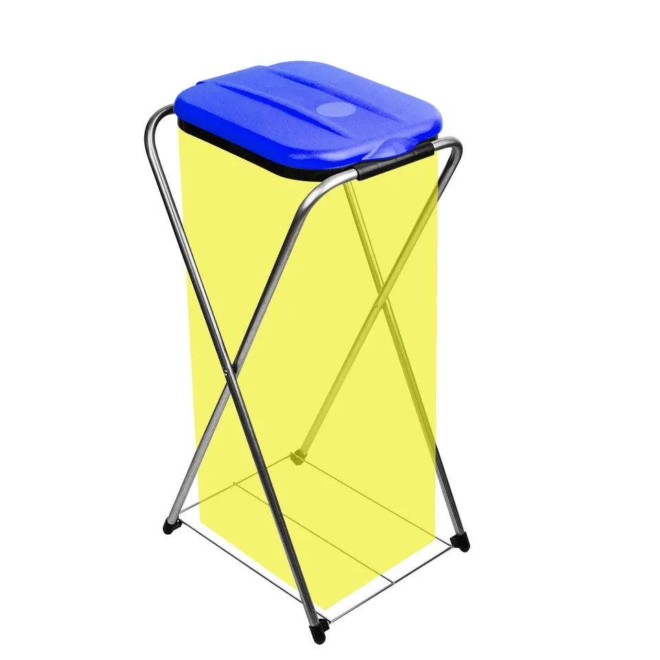 BigDean Müllsackständer EasyFix blau 120L Metall Halter
