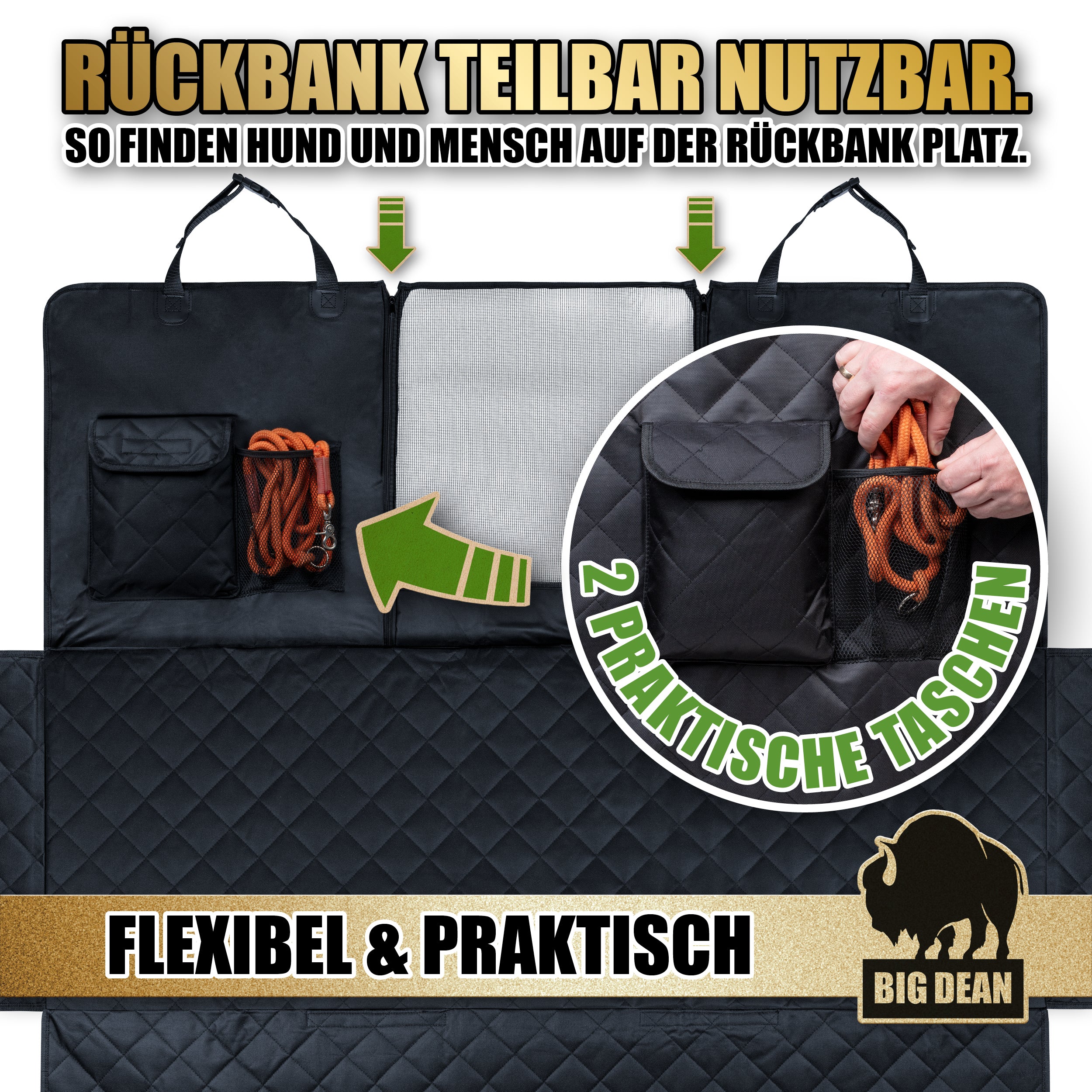 BigDean Haushalt Hundedecke Auto Rückbank Wasserabweisend