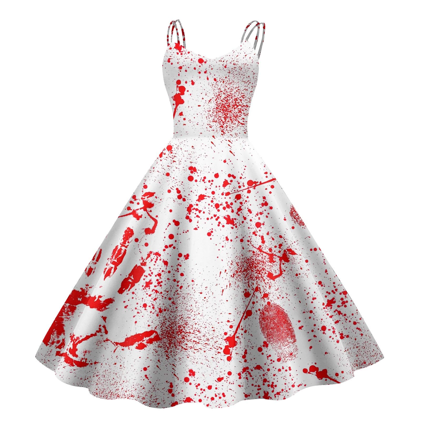 Luadnysin Halloween Kostüm Kleid A015 Black blutig