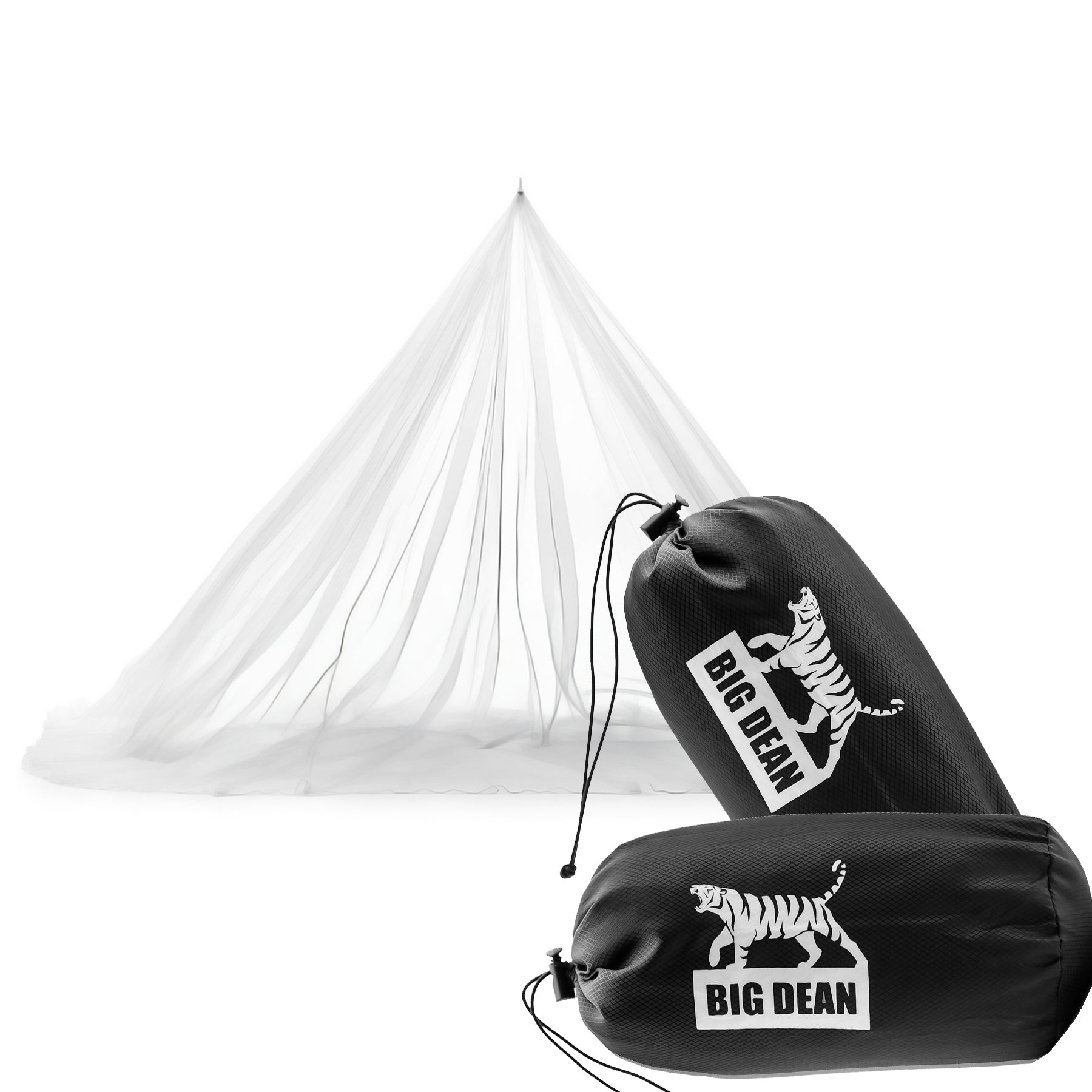 BigDean Moskitonetz XL transparent 2 Stück Mückennetz Bett