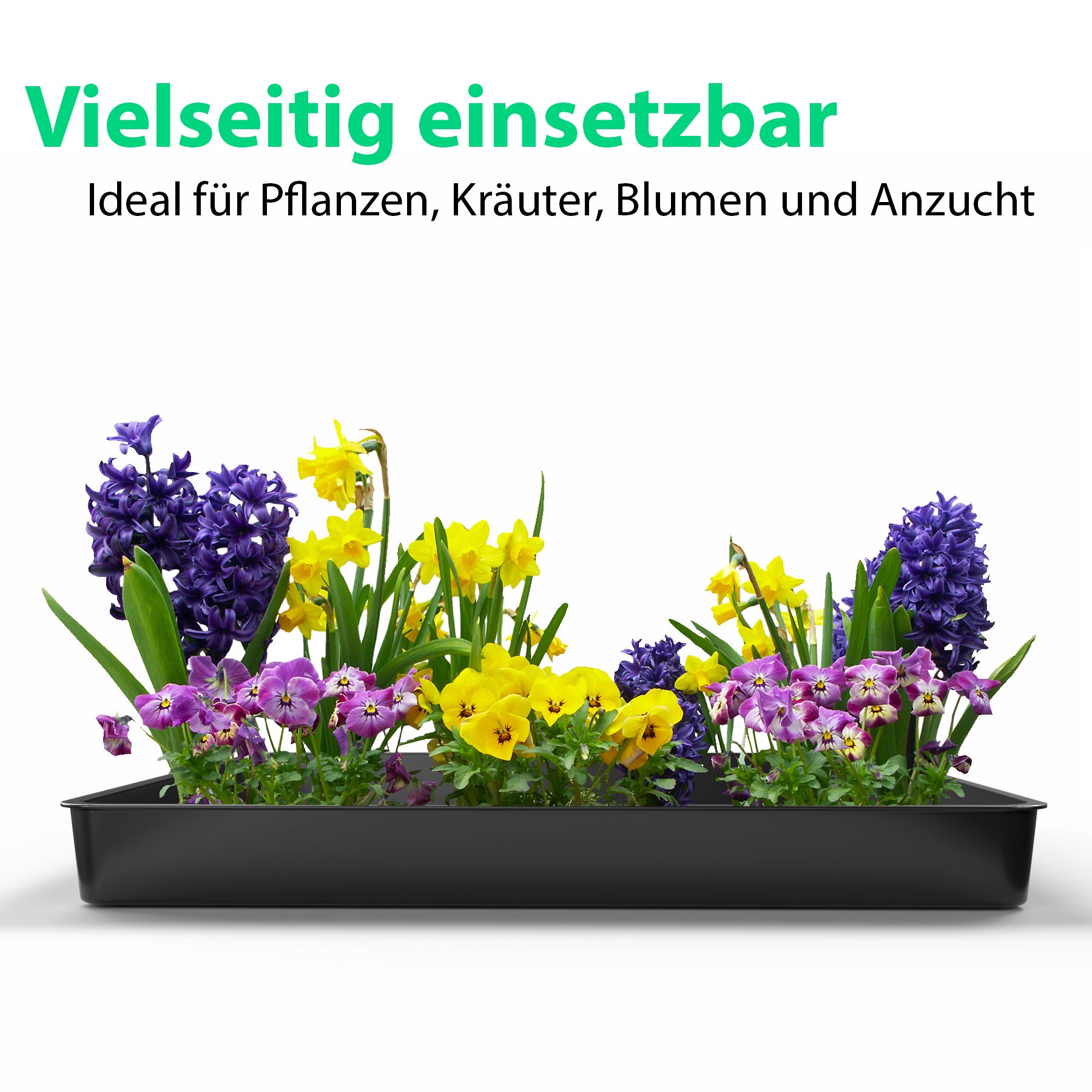 BigDean Pflanzschale groß 60x60x7cm Kunststoff Anzucht