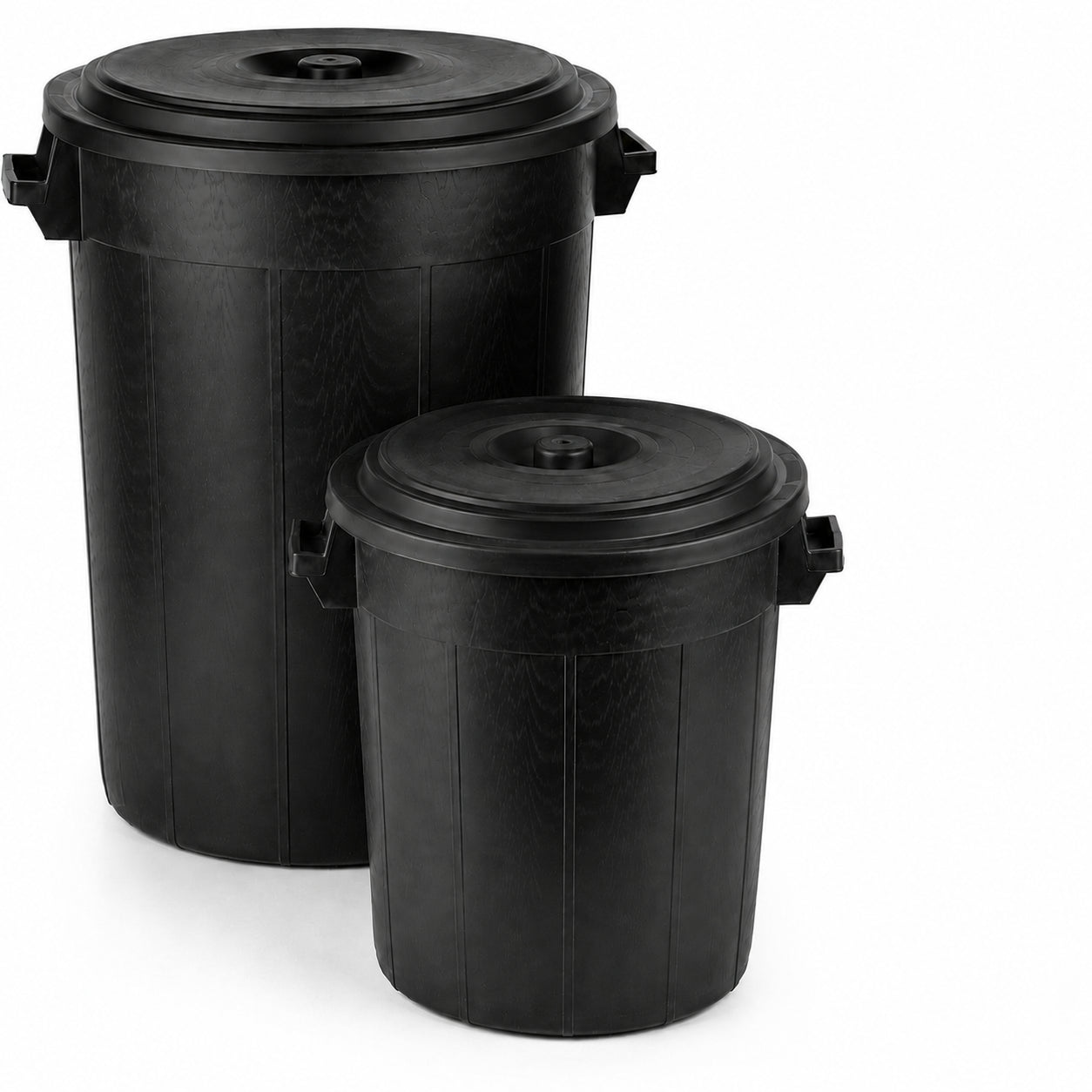BigDean Universaltonne 100 Liter Tonne mit Deckel schwarz