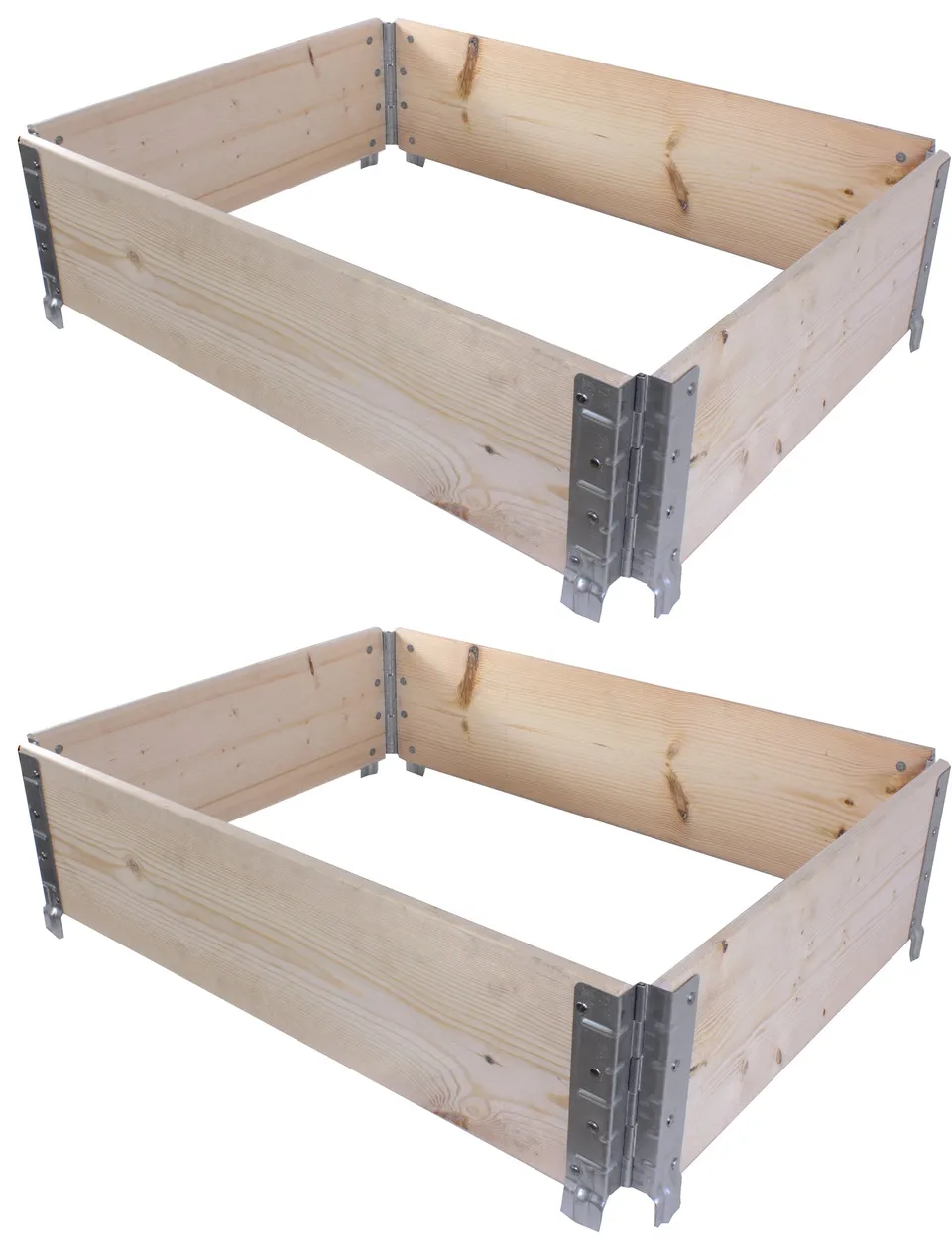 BigDean Garten Palettenrahmen 80x60cm 2er Set Natur Holz