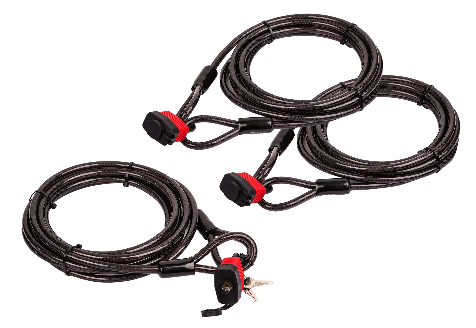 BigDean Kabelschloss 5 m 10 mm 3er Set mit Schloss