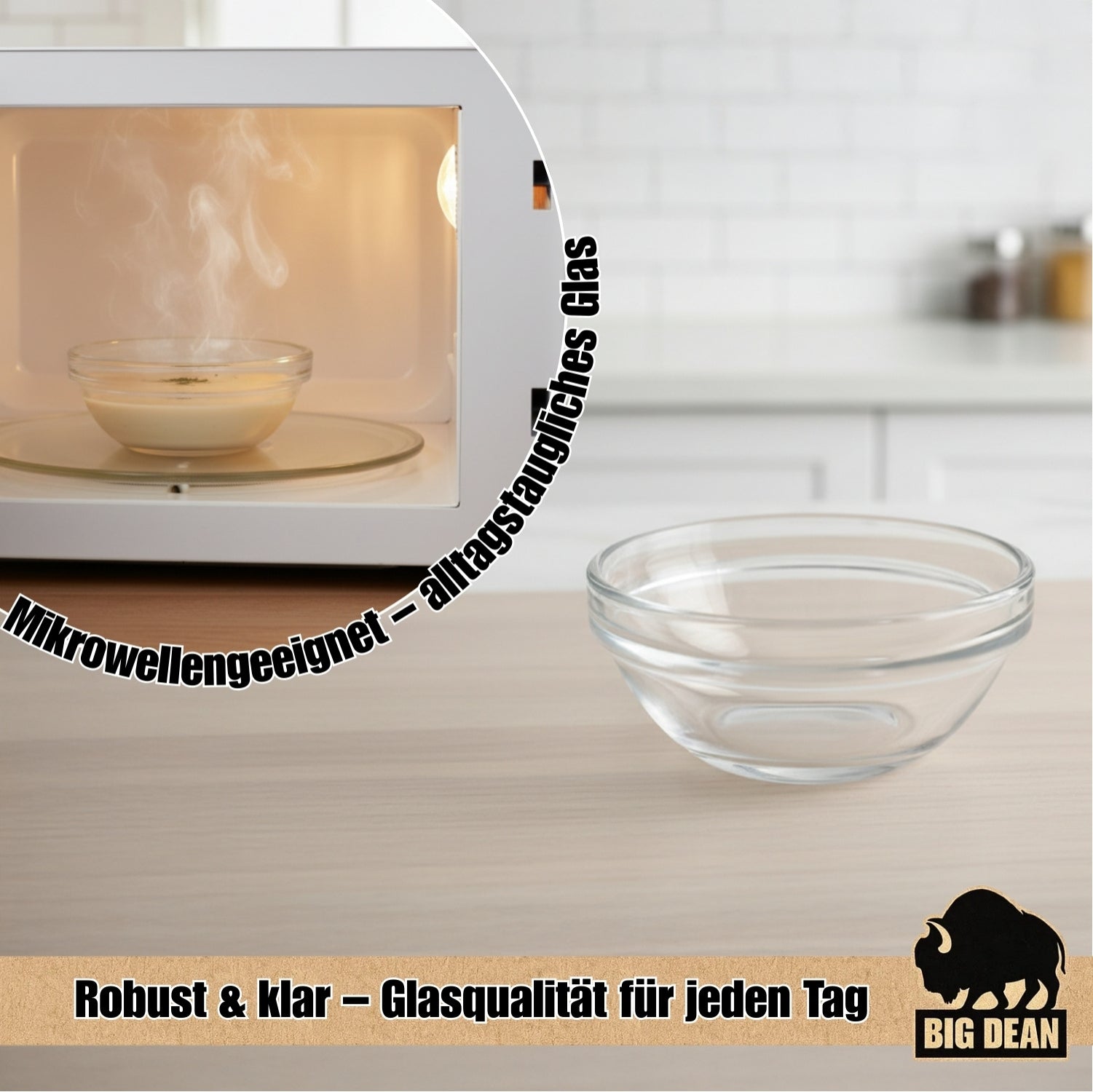 BigDean Küche Glasschüssel 6cm 40ml 18er Set Glas