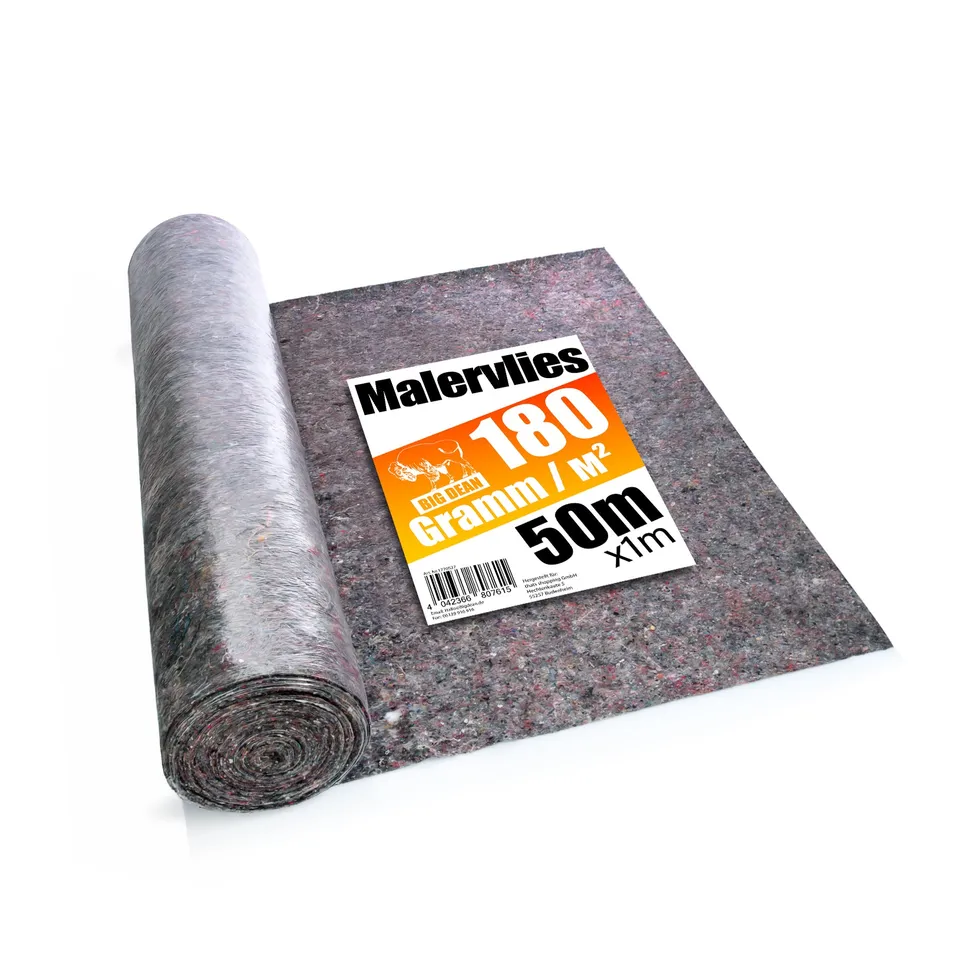 BigDean Malervlies 180g 50m Rolle Abdeckvlies wiederverwendbar