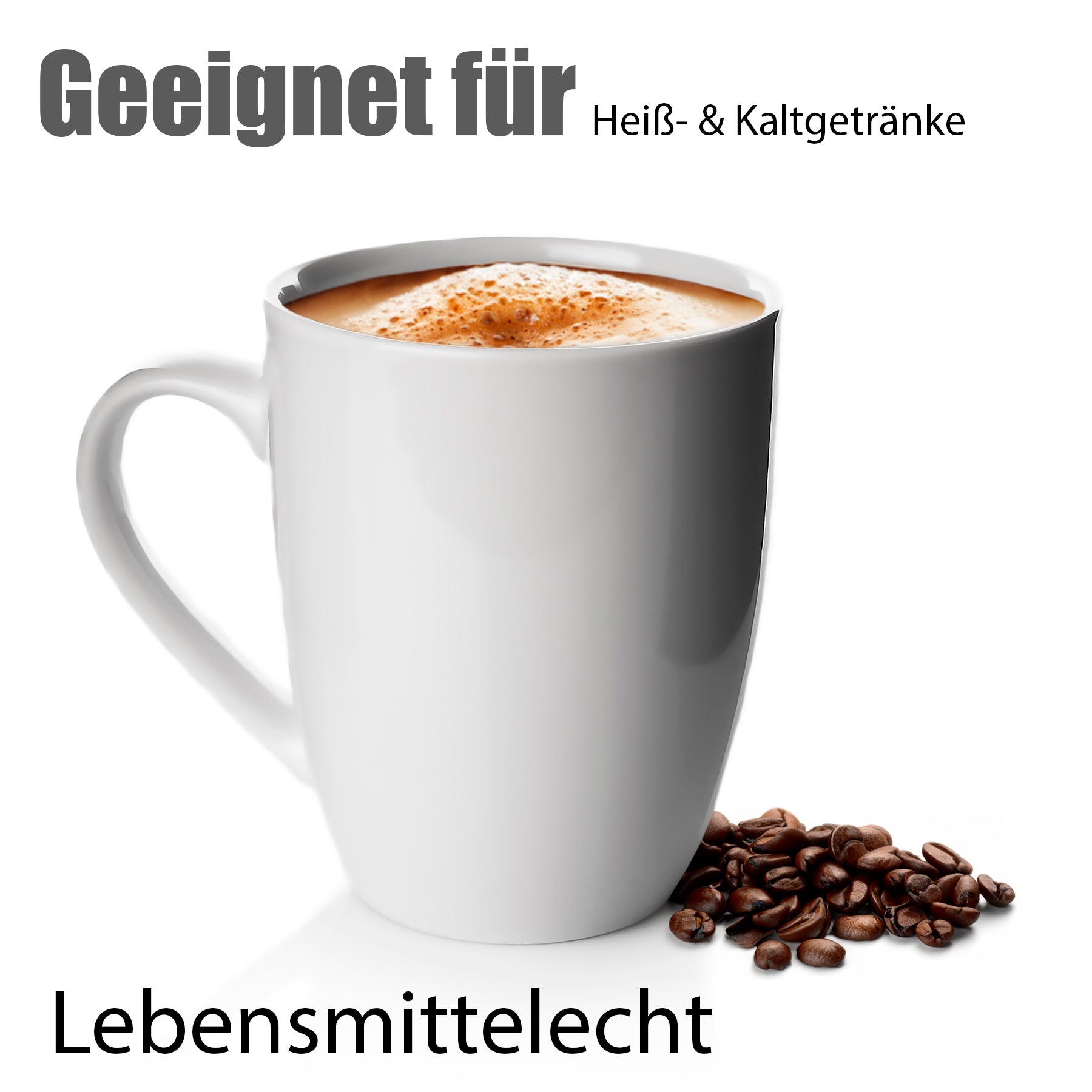 BigDean Kaffeebecher Porzellan 300 ml weiß 12 Stück