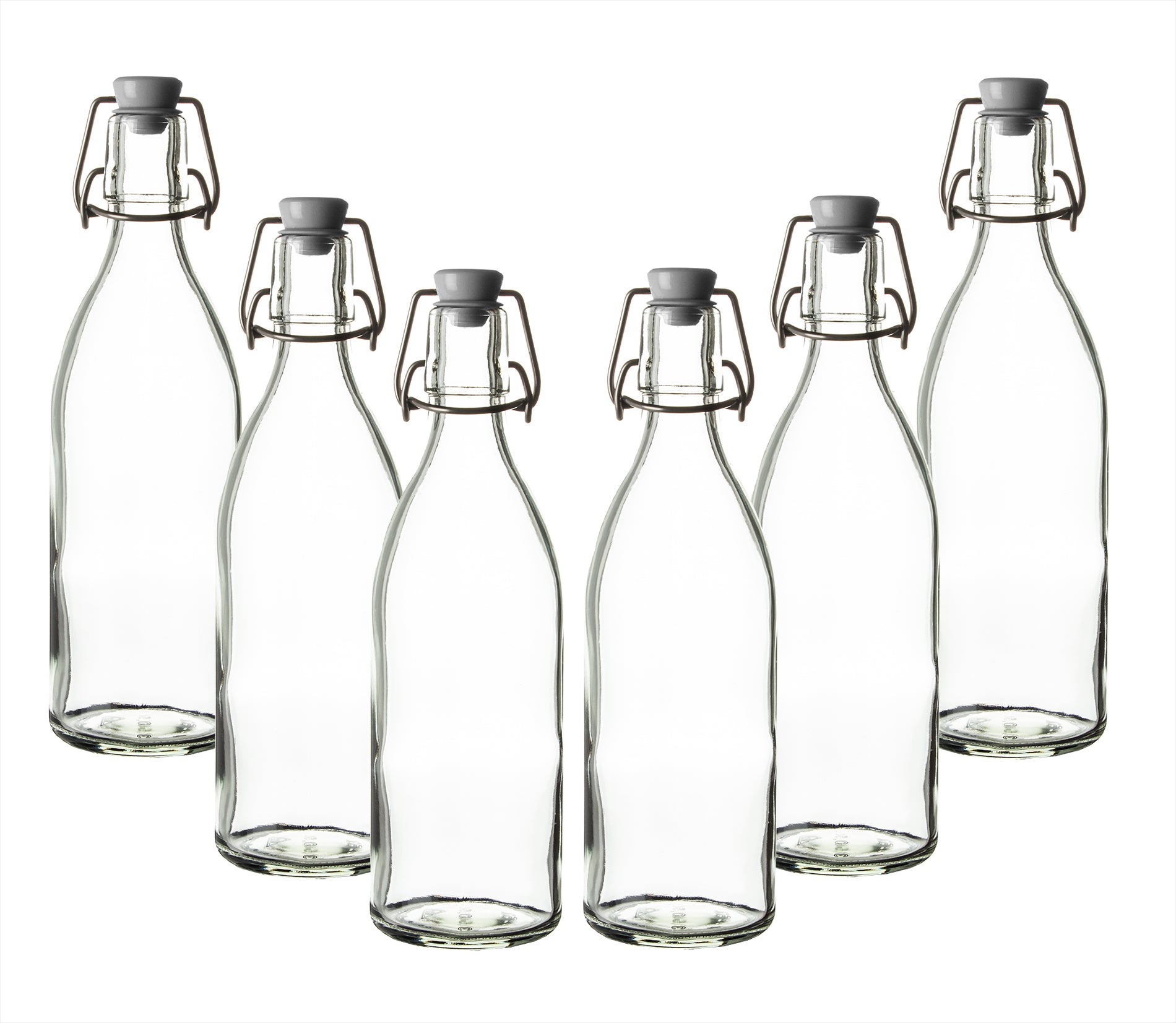BigDean 6x Glasflaschen Bügelverschluss 500 ml