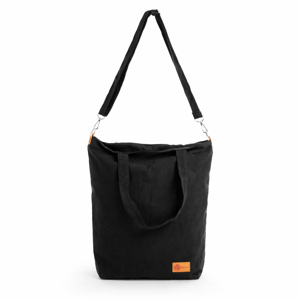 BigDean Canvas Shopper groß mit Reißverschluss für Alltag