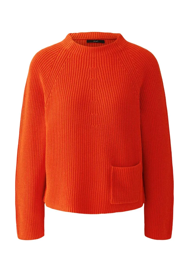 OUI RIYA Pullover Uni Baumwolle Bramble Berry