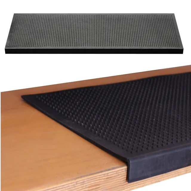 BigDean Stufenmatte 25x75 cm Gummi selbstklebend schwarz