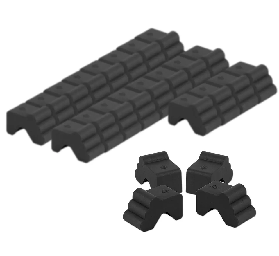 BigDean Blumentopf Füße Anthrazit 24er Set Kunststoff 4 cm