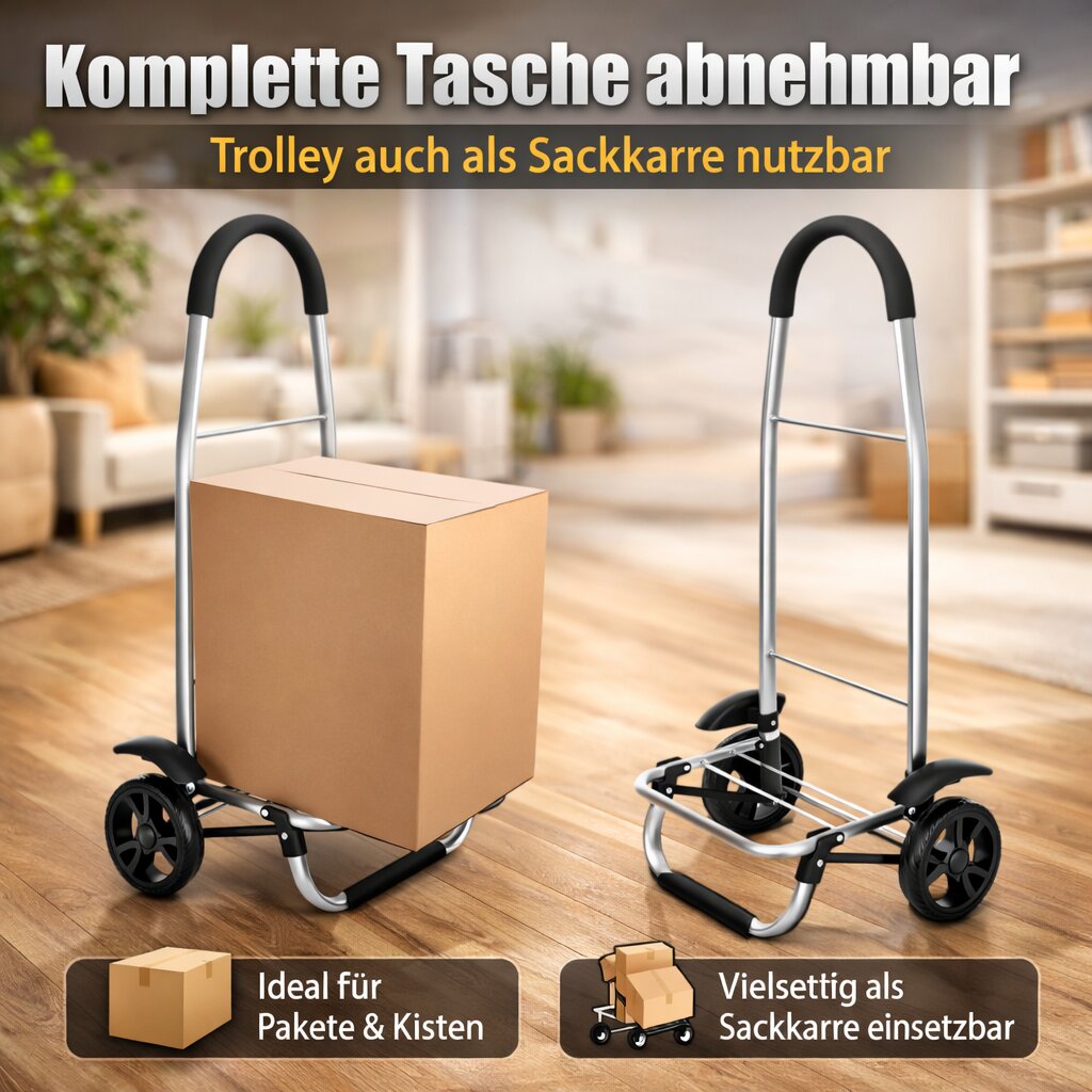 BigDean Einkaufstrolley klappbar 56L Kühlfach Tasche