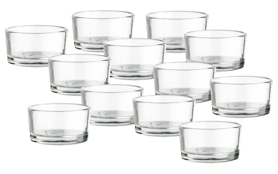 BigDean Teelichtgläser 12er-Set Glas Made in Germany