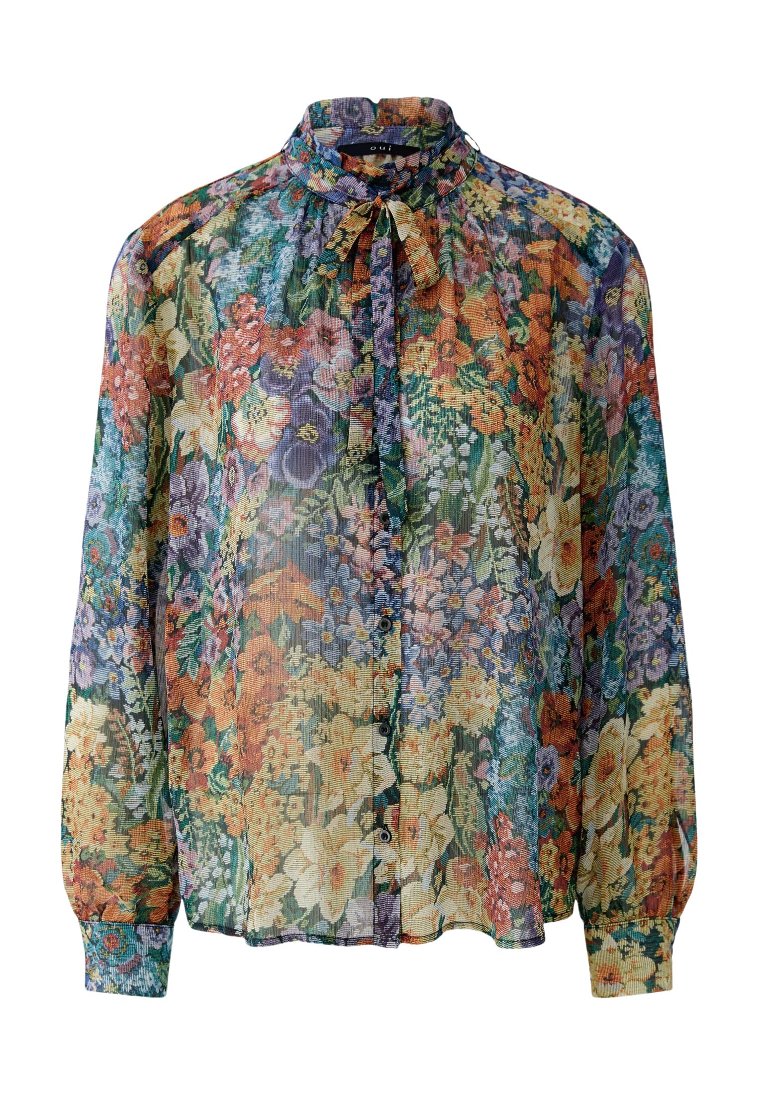 OUI Bluse Floral Gobelinprint gerade Damen